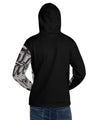 UO | Men's Asymmetric Black Print Hoodie