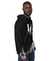 UO | Men's Asymmetric Black Print Hoodie