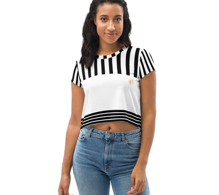 UO | Women's Black and White Print Crop Tee