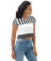 UO | Women's Black and White Print Crop Tee