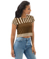 UO | Women's Chocolate and Nude Crop Tee