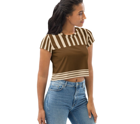 UO | Women's Chocolate and Nude Crop Tee