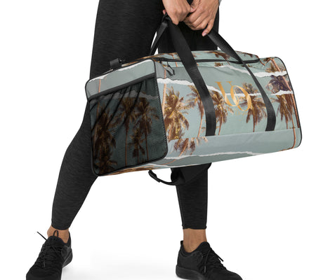 UO | Palm Tree Torn Print Duffle Bag