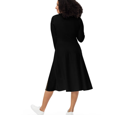 UO | Women's Black Long Sleeve Midi Dress