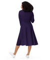 UO | Women's Deep Purple Long Sleeve Midi Dress