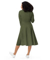 UO | Women's Khaki Long Sleeve Midi Dress