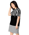 UO | Women's Black and White T-shirt Dress