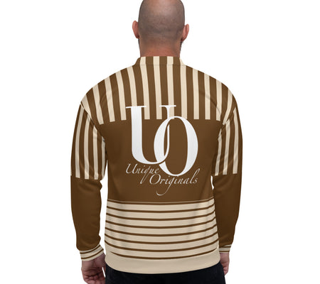 UO | Men's Chocolate and Nude Bomber Jacket