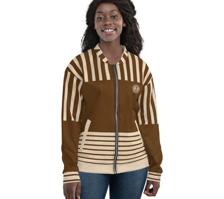 UO | Women's Chocolate and Nude Bomber Jacket