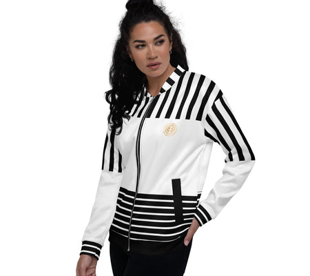 UO | Women's Black and White Bomber Jacket