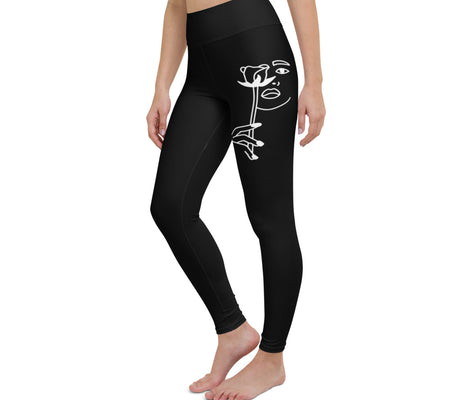 UO | Women's Rose Edition Black High Waisted Leggings