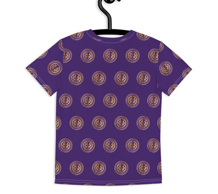 UO | Multi Print Purple Youth Crew T-Shirt