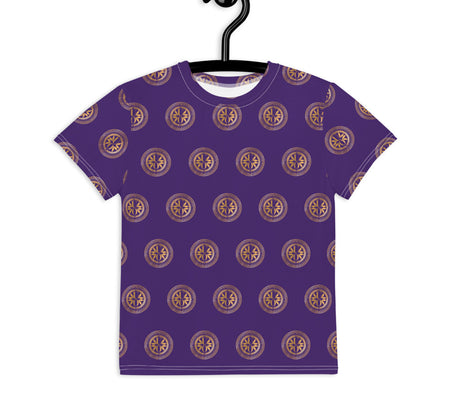 UO | Multi Print Purple Youth Crew T-Shirt