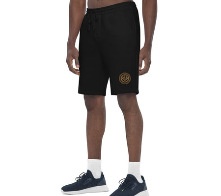 UO | Men's Embroidered Black Fleece Shorts