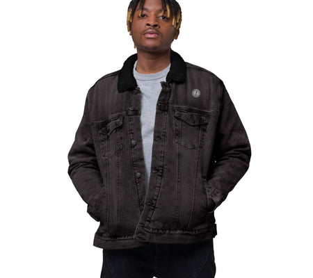 UO | Men's Embroidered Denim Sherpa Jacket