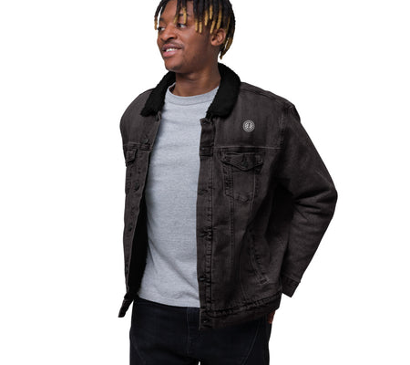 UO | Men's Embroidered Denim Sherpa Jacket