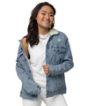 UO | Women's Embroidered Denim Sherpa Jacket