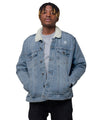 UO | Men's Embroidered Denim Sherpa Jacket