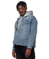 UO | Men's Embroidered Denim Sherpa Jacket